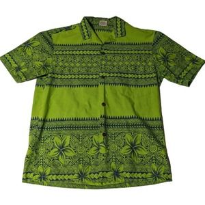 Hawaiian Green Shirt Royal Creations Large Shirt